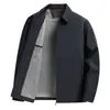 Chaqueta de Negocios para Hombre 2026 Estilo Nuevo para Papás de Mediana Edad, Abrigo Casual de Negocios para Otoño con Cuello de Solapa