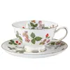Xícara de Café Requintada de Alta Qualidade, Xícara de Chá da Tarde com Flores, Sensação de Luxo, Alto Valor Estético, Luxo Discreto, Caixa de Presente de Nicho, Cerâmica Porcelana de Osso