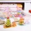 Pegatinas Jenga con relieve de cristal tridimensional, pegatinas con forma de animal de dibujos animados, decoraciones de manualidades educativas DIY para niños