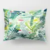 Almohada Rectangular con Estampado de Hojas de Primavera Funda para Cojín de Cintura Funda para Cojín de Asiento CVC01