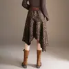 Elegante y chic falda asimétrica para mujer, nueva colección otoño 2026, de talle alto, adelgazante, color liso, corte holgado, versátil falda midi