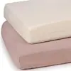 Funda de Cama de Dos Piezas de Tela Creada Transfronteriza Hilo de Algodón para Bebé Color Sólido Cubierta Completa para Cama de Bebé Sábana de Cama Transpirable de Hilo de Algodón de Doble Capa