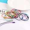 Llavero Colgante Color Caramelo de Metal Fuente de Fábrica Decoración Accesorios DIY Anillo de Alambre de Acero Recubierto de Goma Colorido Acero Inoxidable