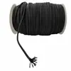 Cordón Elástico Redondo de Alta Elasticidad Venta al por Mayor de Puntos Cordón Elástico de Algodón Hilado con Núcleo de Látex Negro para Ropa