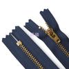 Zíper Ykk em Estoque 3Yg Cobre Dourado Fechamento Total Mola Metálica Cabeça de Zíper Semi-Automática para Calças Puxador de Zíper Ykk Autotravante