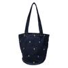 Bolsa Balde de Lona de Grande Capacidade de Verão Bolsa de Ombro Portátil de Jeans Bordado para Mulheres Bolsa Tote Americana Versátil