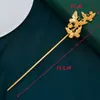 Horquilla de Aleación Color-Preservante por Electroforesis Tres Mariposas Doble Perla Cuerpo Principal Estilo Antiguo Accesorios para el Cabello Hanfu Cheongsam Corona de Cabello