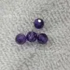 Zircón esférico facetado perforado de color azul púrpura 6-10 mm zircón facetado redondo con agujero pasante, piedra suelta al por mayor del fabricante