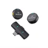 Microfone de Lapela Sem Fio M1 Popular, Microfones Duplos com Clipe Magnético com Redução de Ruído para Transmissão ao Vivo e Gravação
