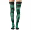 Medias de Rayas Altas hasta el Muslo para Halloween y Navidad, Medias Moldeadoras Cosplay por Encima de la Rodilla para Mujer, Adelgazantes y Moldeadoras para un Aspecto Delgado