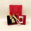 Año de la Oveja Llavero Dorado Rico Colgante para Bolso Colgante para Teléfono Set de Caja de Regalo Regalo de Negocios Recuerdo Al Por Mayor