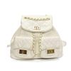 Mochila Quiltada Bordada Feminina Moda Transfronteiriça 2025 Nova Versátil Mochila de Corrente Mini Bolsa Transversal de Viagem