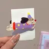 Pinza para el pelo con estampado de leopardo y flores, accesorio para el pelo elegante y exquisito, pinza dulce para flequillo, pinza para el pelo para mechones sueltos, adorno para el pelo elegante y exquisito