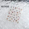 Adesivos de Unha da Moda por Pinduoduo: Decalques Luxuosos Florais Dourados e Rose Gold para Decoração de Unhas