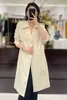 Nuevo Gabardina para Mujer 2026, Longitud Media, Primavera y Otoño, Estilo Coreano de Alta Gama, Ceñido a la Cintura, Abrigo de Doble Botonadura