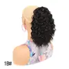 Comércio exterior rabo de cavalo curto feminino fibra química profunda cabelo cacheado rabo de cavalo curto volume natural rabo de cavalo com cordão peruca atacado