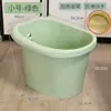 Bañera Grande para Niños Engrosada para Bebé con Asiento Puede Sentarse Bañera para Bebé Baño Lavar Cabeza Baño Integrado Cabello Liso