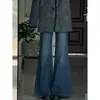 Calça Jeans Flare Soltinha para Mulheres, Novo Estilo Primavera, Tamanho Grande, Valoriza o Corpo, Calça de Perna Larga Elástica para Corpo em Formato de Pera