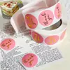 Rollo de pegatinas redondas "Gracias" estampadas en caliente transfronterizas, etiquetas decorativas autoadhesivas para sellar diarios