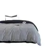 Juego de ropa de cama a rayas de cuatro piezas 100% algodón, Clase A, estilo simple, funda de edredón, sábana plana, sábana ajustable, algodón puro de 60 hilos, algodón lavado
