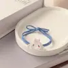 Cuerda Transparente de Goma Elástica para el Cabello Dibujos Animados Parchia Perro ins Corazón Girly Pareja Adorno para la Cabeza Lindo Anillo para el Cabello Banda de Goma Pequeña