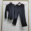 Conjunto Casual Yiduo Duo de Top com Cadarço e Calça 24835 Manga Longa Estilo Étnico
