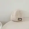 Gorro pullover infantil estilo coreano ins, moderno e versátil, gorro de tricô com laço para meninas, gorro de lã quente de inverno, transfronteiriço