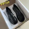 Zapatos de Cuero Suave Genuino Mary Jane Versátiles Estilo Británico Pequeños para Mujer, Nuevos Mocasines sin Cordones, Moda Versión Coreana Jk