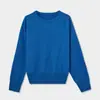 Suéter de Punto ACME Morado Simple Cuello Redondo para Mujer 2026 Otoño Ajuste Relajado Manga Raglán Suéter Holgado 12038
