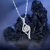 Fábrica de Origen Collar Cupido para Mujer Lujo Ligero Nicho Corazón Circonita Cadena para Clavícula Regalo del Festival Qixi Fuente de Transmisión en Vivo