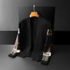 Outono e Inverno Novo Suéter Listrado de Gola V Manga Longa Moda Tendência Ajuste Slim Cardigan Tricotado Jaqueta para Homens