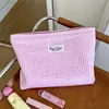 Bolsa de Armazenamento Nicho com Estampa Xadrez Simples Bolsa de Maquiagem Bolsa para Batom Bolsa de Menina Bolsa de Higiene Pessoal Bolsa Interna