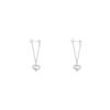 Elegantes Aretes de Corazón con Borlas para Mujer, Cadena Sencilla Versátiles Creativos Estilo Nuevo, Accesorios para Orejas de Nicho de Moda