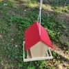 Comedero para pájaros de exterior, Comedero semiautomático para balcones de exterior, Comedero para pájaros colgante para jardines, Bebedero para pájaros silvestres