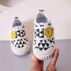 Zapatos de Lona para Niños Primavera 2025 Estilo Coreano Jardín de Niños Cara Sonriente Casual para Niñas Zapatos de Bebé a Cuadros Zapatos para Bebé