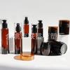 Punto de Fábrica Botella de Vacío Marrón a Prueba de Luz de 15 ml a 120 ml Botella de Vacío para Crema Facial Botella de Relleno de Spray de Vacío para Loción