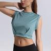 Chaleco Deportivo Holgado para Mujer, Cuello Redondo, Top de Yoga Fitness de Secado Rápido, Camiseta Corta sin Mangas Estilo Chaleco
