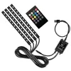 Luz de ambiente LED de color para pies de coche nuevo transfronteriza, control remoto, aplicación, barra de luz, control por voz, RGB, ritmo de música, aplicación