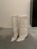 Botas de Nieve de Punta Estilo Británico para Mujer 2025 Otoño e Invierno Nuevas Cálidas y Versátiles Sexy de Lana de Cordero Botas Largas de Algodón