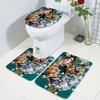 Jit Producto Nuevo Cómodo Juego de Alfombrillas para Inodoro en Casa Lindo Patrón de Estampado de Anime 3D Juego de Alfombrillas para Inodoro Juego de Tres Piezas