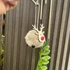 Pingente de veado de feltro de Natal transfronteiriço, guirlanda de árvore de Natal, decoração de lareira para casa, chaveiro, pingente de rena para bolsa