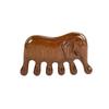 Pente de massagem de cinco dentes de sândalo dourado, pente meridiano para cuidados com o cabelo, raspagem de nariz de sapo, pente de dentes grandes, pente de raspagem