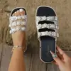 Comercio electrónico transfronterizo, talla grande, colección de verano 2026, sandalias de playa de mujer de moda con suela plana