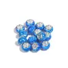 Acrílico Tinta de Explosión Manchada Coloridas Cuentas de Agujero Grande Cuentas Planas Redondas Rueda de Cuentas Pulsera DIY Accesorios de Joyería Mayoreo