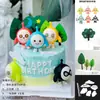 Decoración de Pastel Fiesta de Huevos Oso de Dibujos Animados Oso Corazón Perdido Oso Rosa Osito Figura Decoración de Cumpleaños Infantil