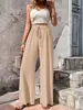 Amazon Tiktoktemu Ropa Femenina Europea y Americana 2026 Primavera y Verano Nueva Moda Versátil Cuadros de Burbujas Casual Pantalones de Pierna Ancha