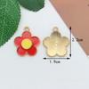 Accesorios de bricolaje Serie Roja Material de aleación Flor clásica Ins Pendientes Pulsera Llavero Colgante