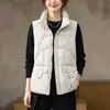 Chaleco Cálido de Moda para Mujer Chaleco de Algodón Alta Calidad Color Sólido Casual Chaleco Corto Chaleco Cortavientos Top Ropa de Algodón 20