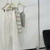 Calça de Trabalho com Corte Curvo para Mulheres, Fina Primavera/Verão Cintura Elástica Solta Perna Larga Algodão Nylon Casual Calça Balão Calça Longa
