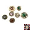 Botones Retro de Metal de Alta Gama con Forma Especial con Diamantes de Colores, Botones para Abrigo Suéter de Mujer, Accesorios, Botones Decorativos Coloridos